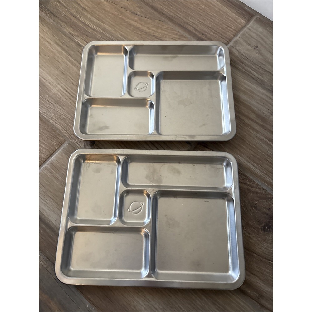 PlanetBox Rover Stainless Steel Plates Trays USED
